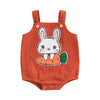 Corduroy Children's Clothing Easter Cute Baby Girl Cartoon Rabbit Embroidered Romper