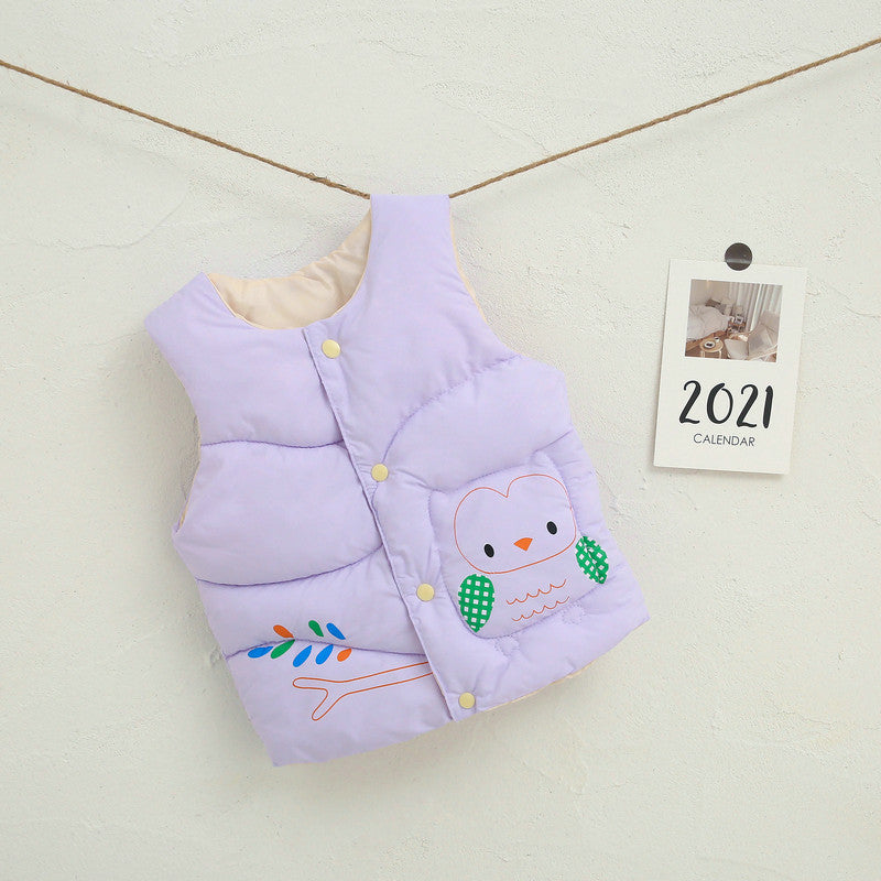 Children's Down Cotton Vest Wholesale Men's And Women's Children's Clothing Infant Baby Cotton Vest