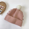 Children's angel wing woolen ball cap