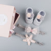 New baby hair accessories socks and shoes set box