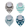 4pcs Lot Bibs Burp Cloth Print Arrow Wave Triangle Baby Bibs Cotton Bandana Accessories