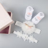 New baby hair accessories socks and shoes set box