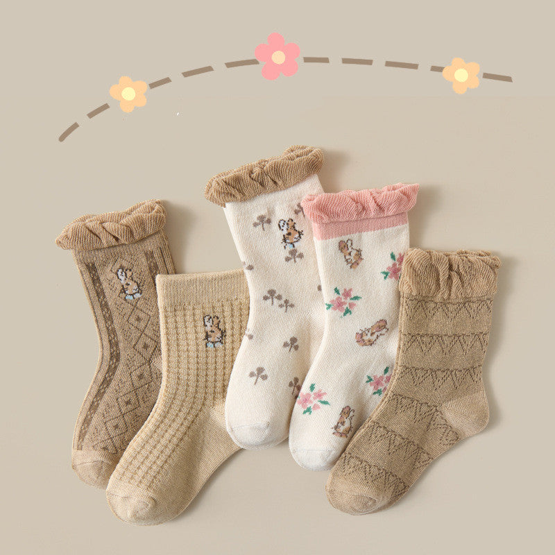 Korean Style Autumn And Winter Cartoon Baby Socks