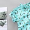 Printed boy shirt cactus top