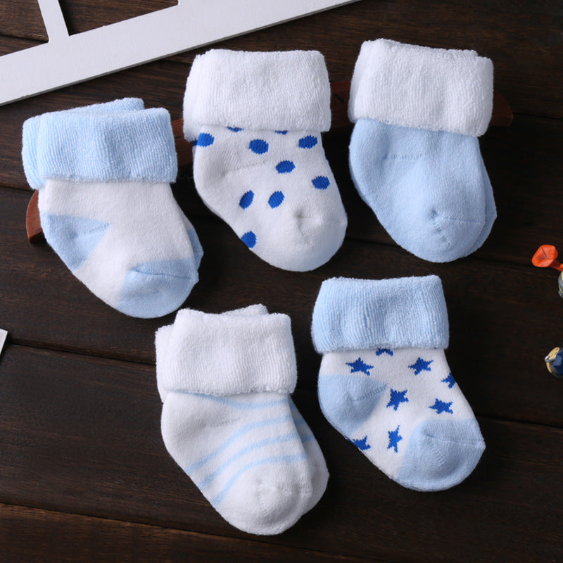 Thickened Winter Cotton Socks For Newborn Boys And Girls