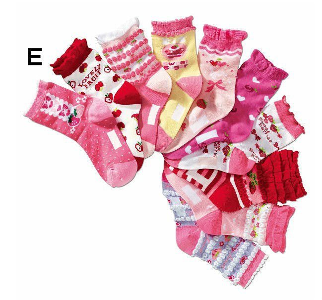 10pcs Cotton sweat-absorbent girls socks