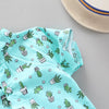 Printed boy shirt cactus top