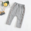 Fleece denim lace trousers