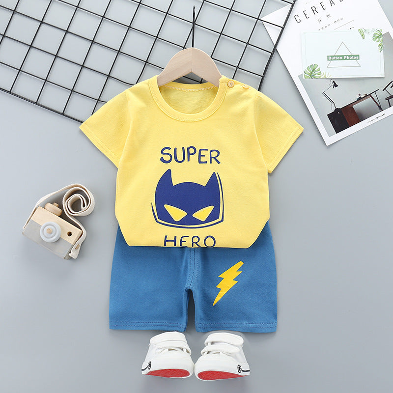 Cartoon children short sleeve suit