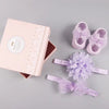 New baby hair accessories socks and shoes set box