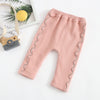 Fleece denim lace trousers