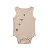 Newborn Baby Solid Bodysuit Kids Clothes Boys Girl Jumpsuit