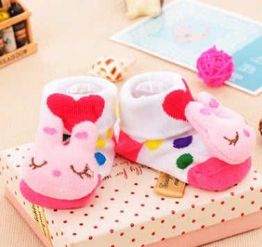 Cotton Baby Socks Christmas Socks For Newborns Gift Animal Lot Anti Slip With Rubber Soles For Child Boy Girl Newborn Baby Socks