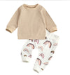 Children's Clothing Autumn Baby Boys And Girls Long-sleeve Suit Two-piece Set