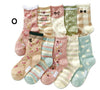 10pcs Cotton sweat-absorbent girls socks