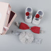 New baby hair accessories socks and shoes set box