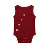 Newborn Baby Solid Bodysuit Kids Clothes Boys Girl Jumpsuit