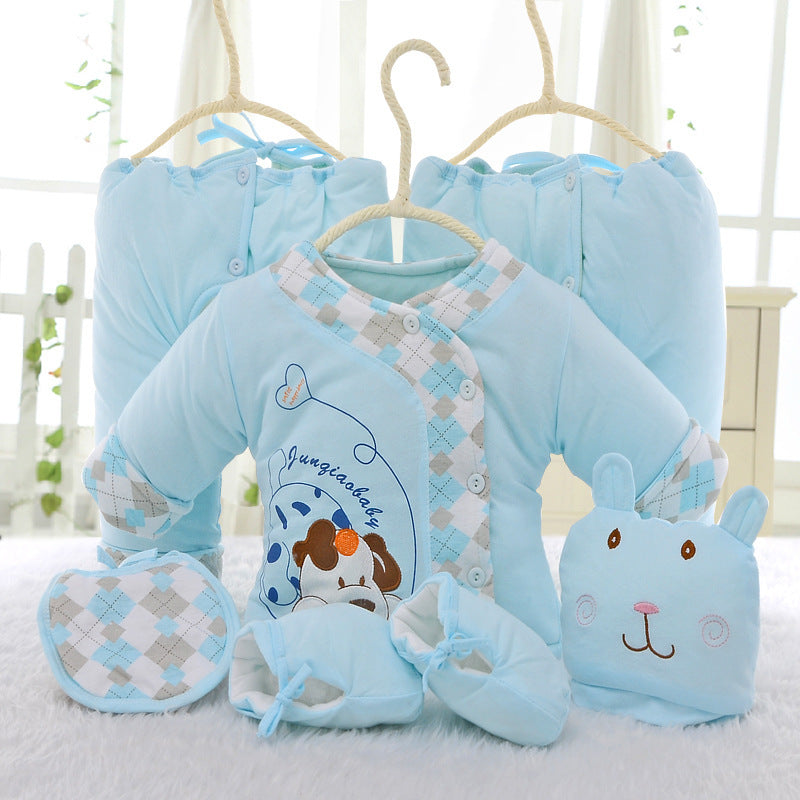 New Six-piece newborn baby cotton suit