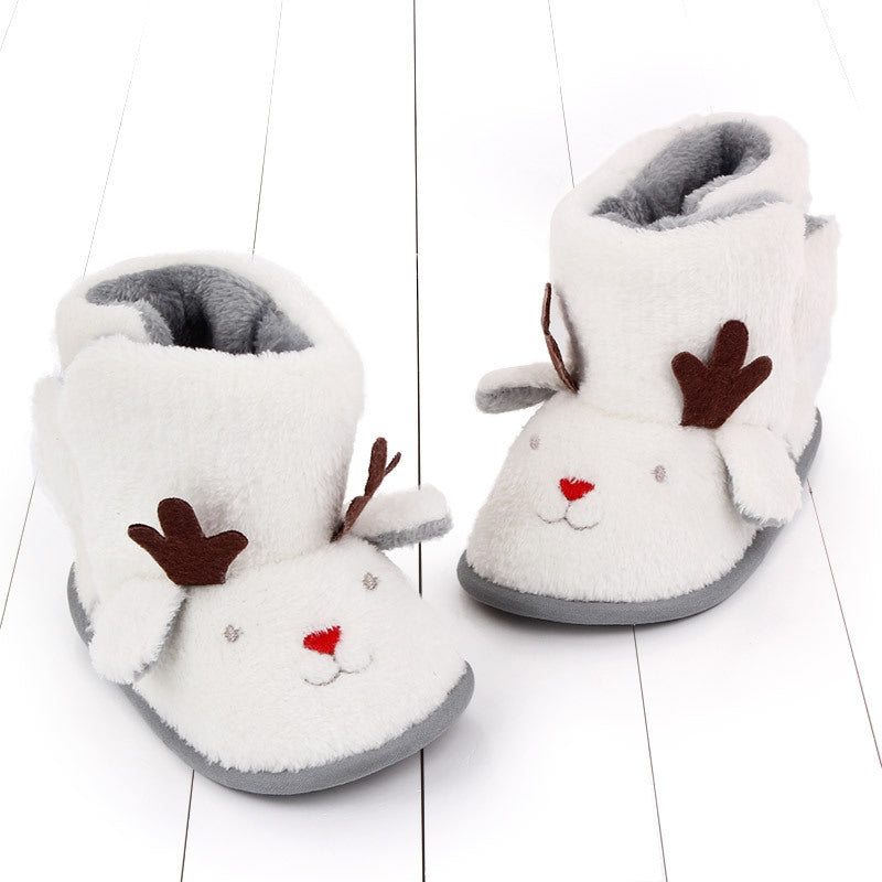 Christmas winter warm baby boots plush cartoon baby shoes