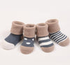 Cute Newborn Baby Sets Kids Winter Warm Soft Cotton Striped Soft Stitches Socks Socks 0-3 Years Old