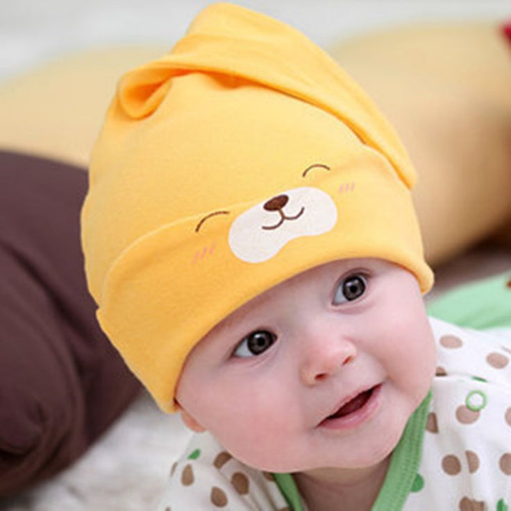 Brand Baby Cap Cartoon Animal Double Printting Cotton Knit Beanie Hats For Toddler Boy Girls Spring Autumn Winter Headwear