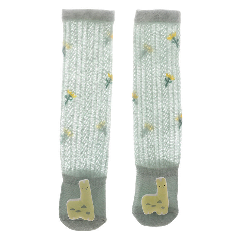 Baby Anti-Mosquito Socks Hollow Breathable Socks Knee Length Socks Summer Thin Baby Bow Mesh Boneless Loose for Baby