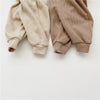 All-match Loose Baby Outing Solid Color Drawstring Pants