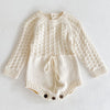 Girl Baby Knitted Hollow Waist Girdle Long Sleeves Harpy Dress Triangle