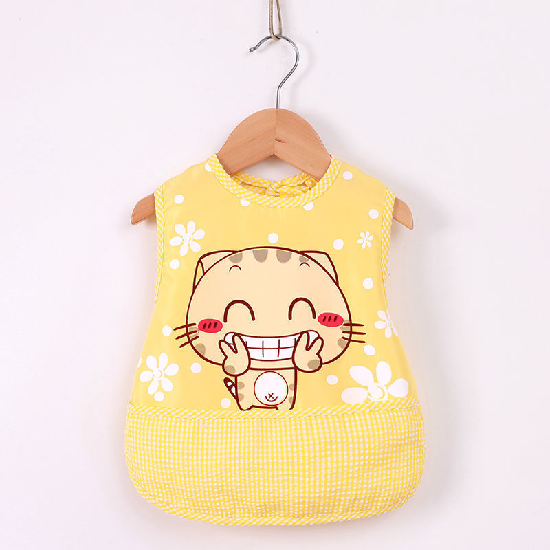 Children's Gown Eating Bib Rice Pocket Sleeveless Waterproof And Dirt-proof Baby Bib