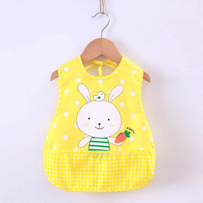 Children's Gown Eating Bib Rice Pocket Sleeveless Waterproof And Dirt-proof Baby Bib