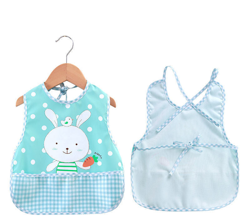 Children's Gown Eating Bib Rice Pocket Sleeveless Waterproof And Dirt-proof Baby Bib