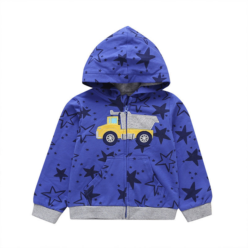 27Kid Toddlers Hoodies Boys Girls Spring  Jacket Little Baby Infant Dinosuar Cartoon Hooded Kids Cute Boys Outwear Sweatshirt