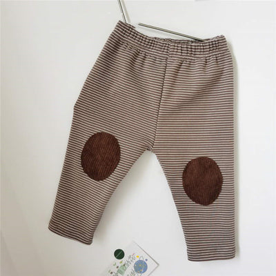 Men's and Women's Baby Striped Leggings with Lrge Stretch Trousers