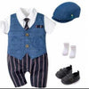 Infant Boy Baby Gentleman Outing Clothes One-Piece Suit Romper