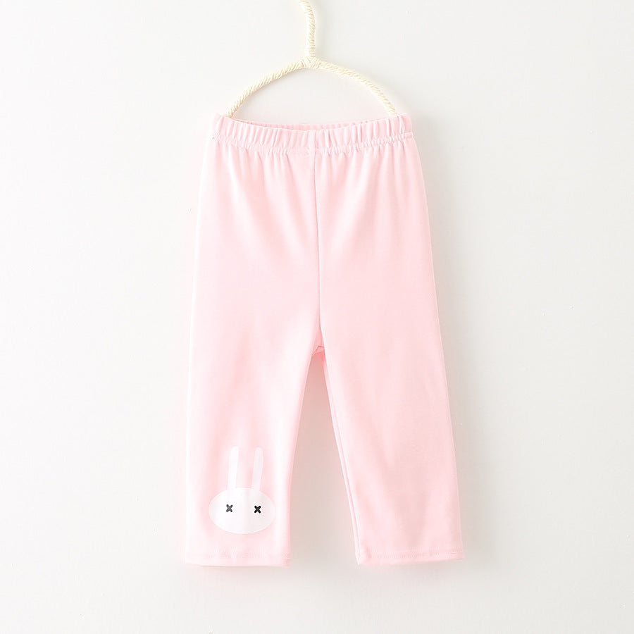 Cartoon Bunny Five Points Girls' Leggings