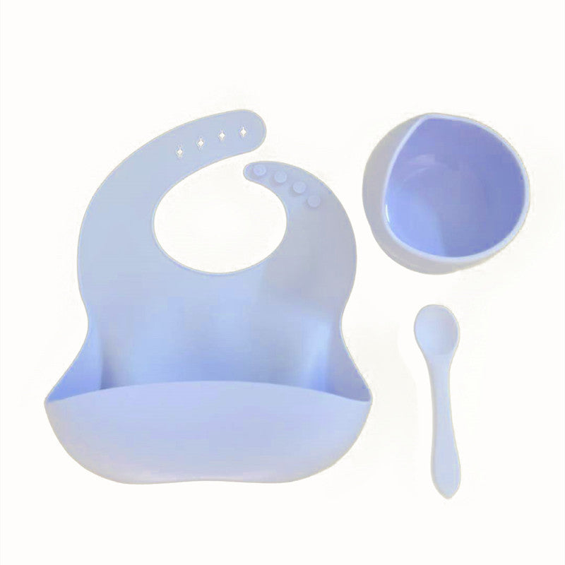 Children's Food Supplement Bowl, Fork, Spoon, Bib Set