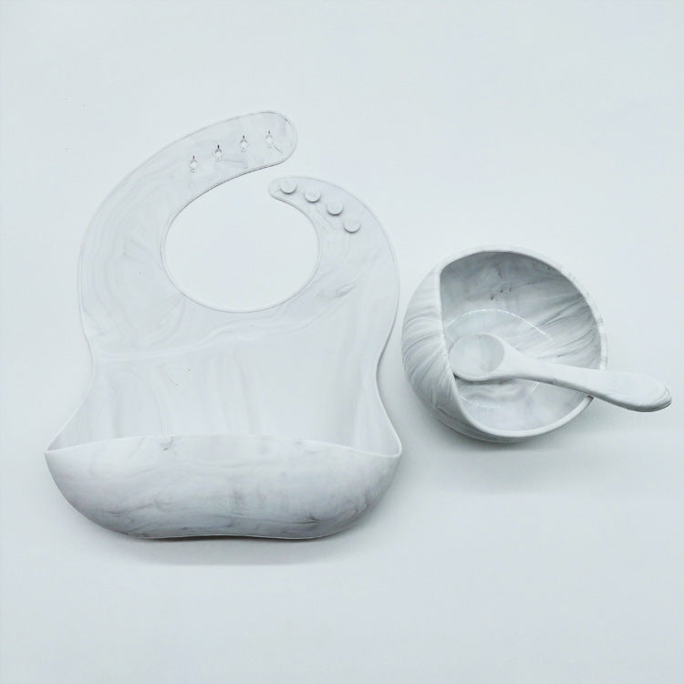 Children's Food Supplement Bowl, Fork, Spoon, Bib Set