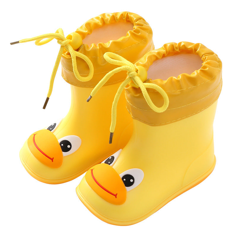 Infant And Children Rain Boots With Velvet To Keep Warm