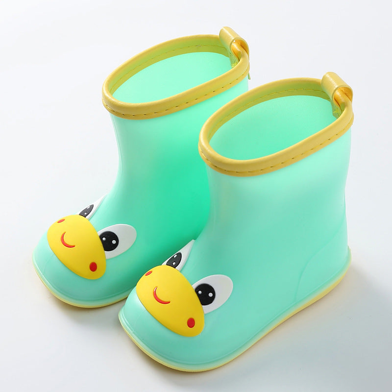 Infant And Children Rain Boots With Velvet To Keep Warm