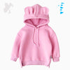 Cartoon Solid Color T-shirt Sweater Fleece Long-sleeved Hooded Children's T-shirt