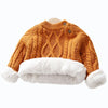 Children's Sweater With Plush And Thickened Pullover