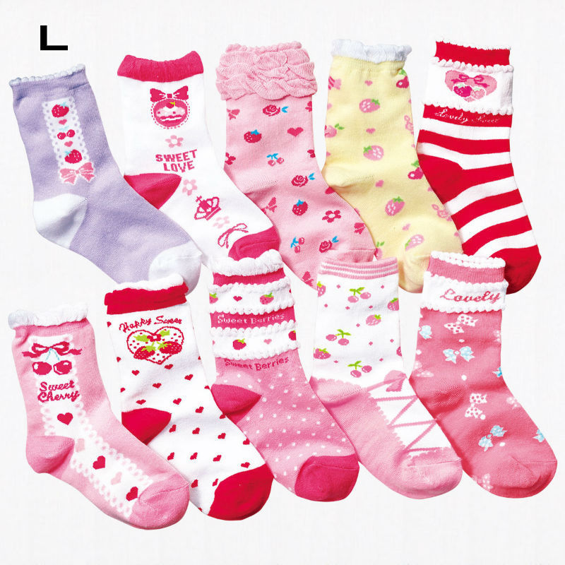 10pcs Cotton sweat-absorbent girls socks