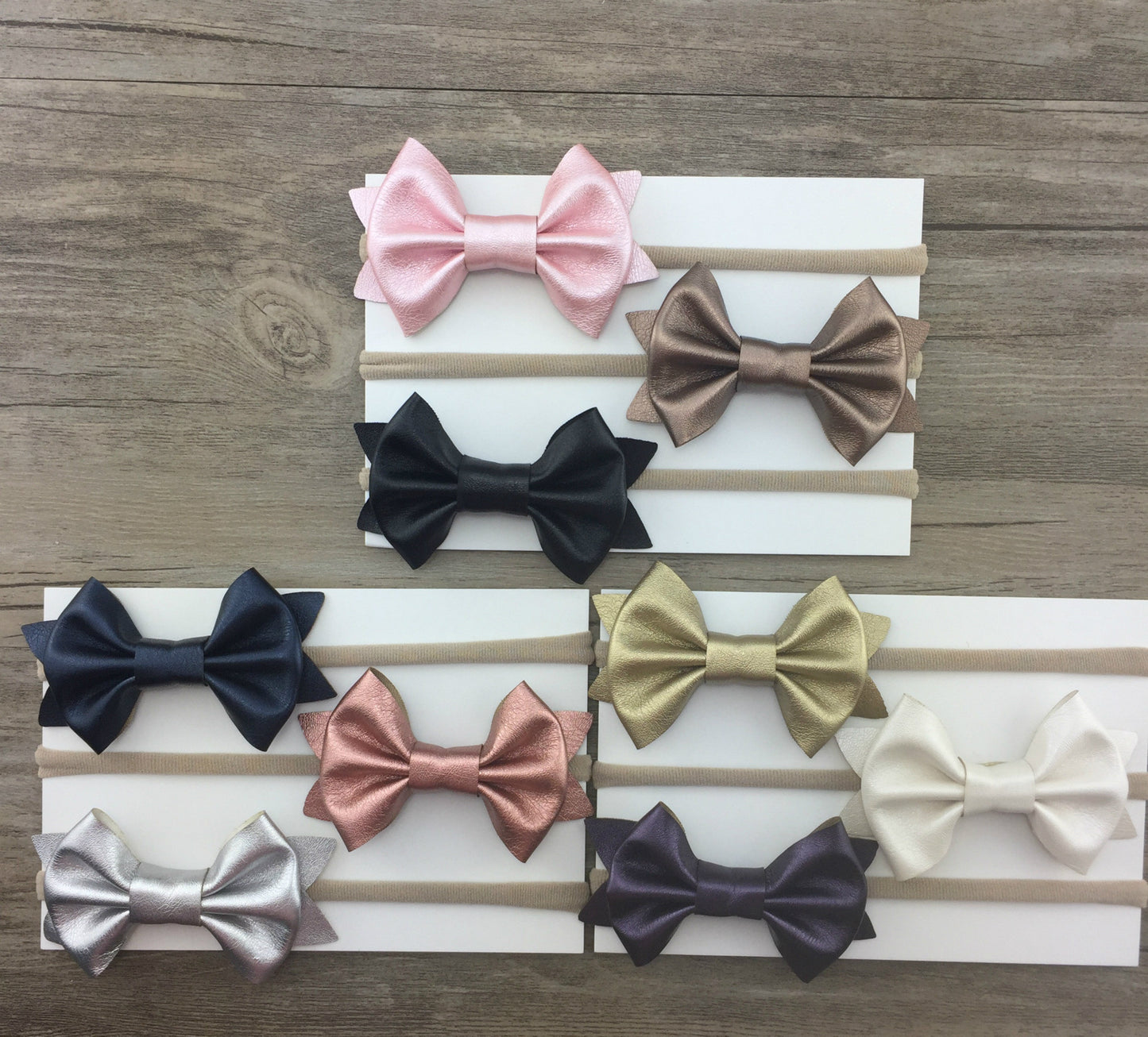 Nylon rope solid color bow baby hair ring