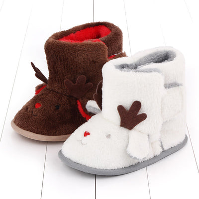 Christmas winter warm baby boots plush cartoon baby shoes