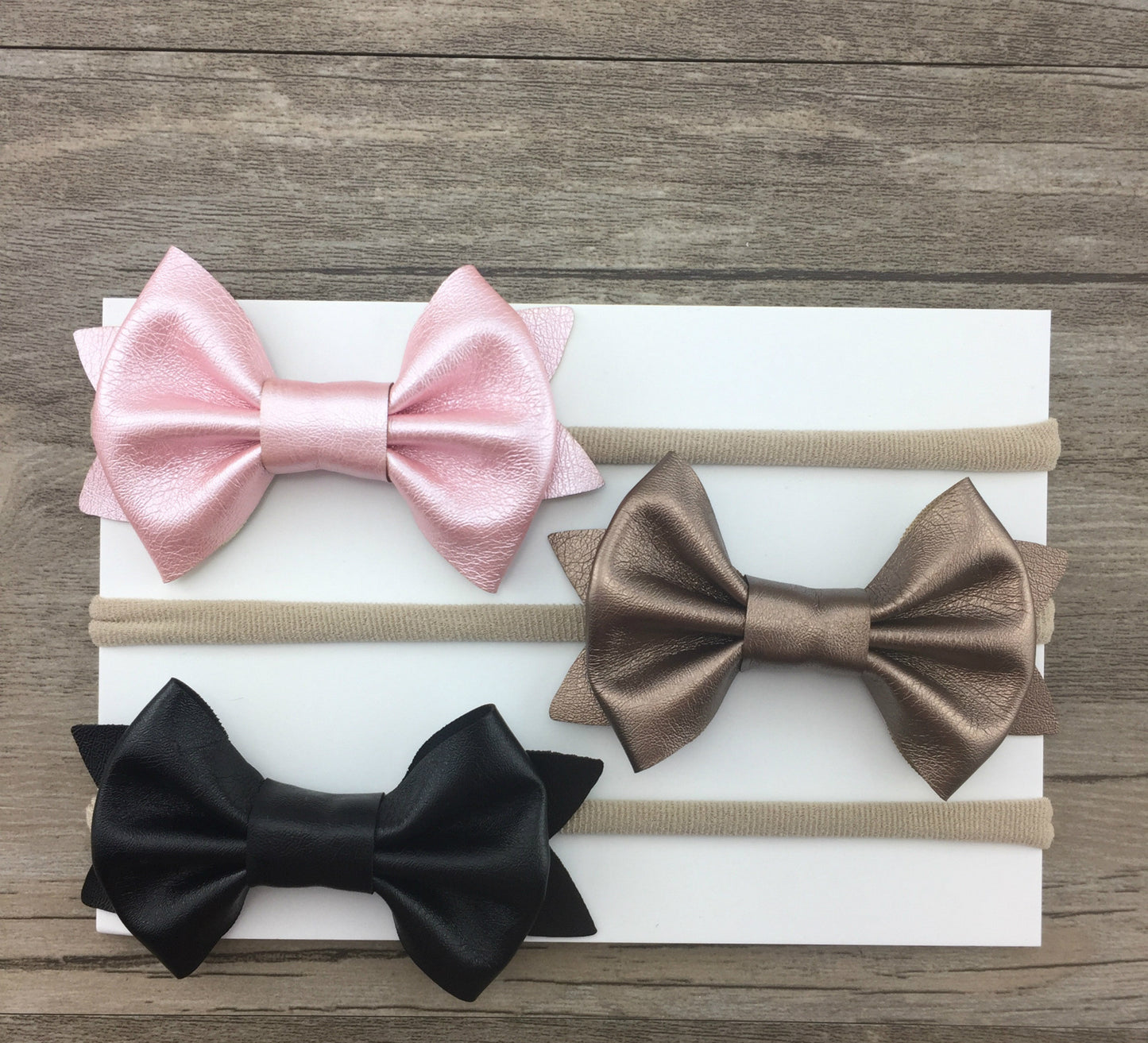 Nylon rope solid color bow baby hair ring