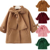 Girls long woolen coat