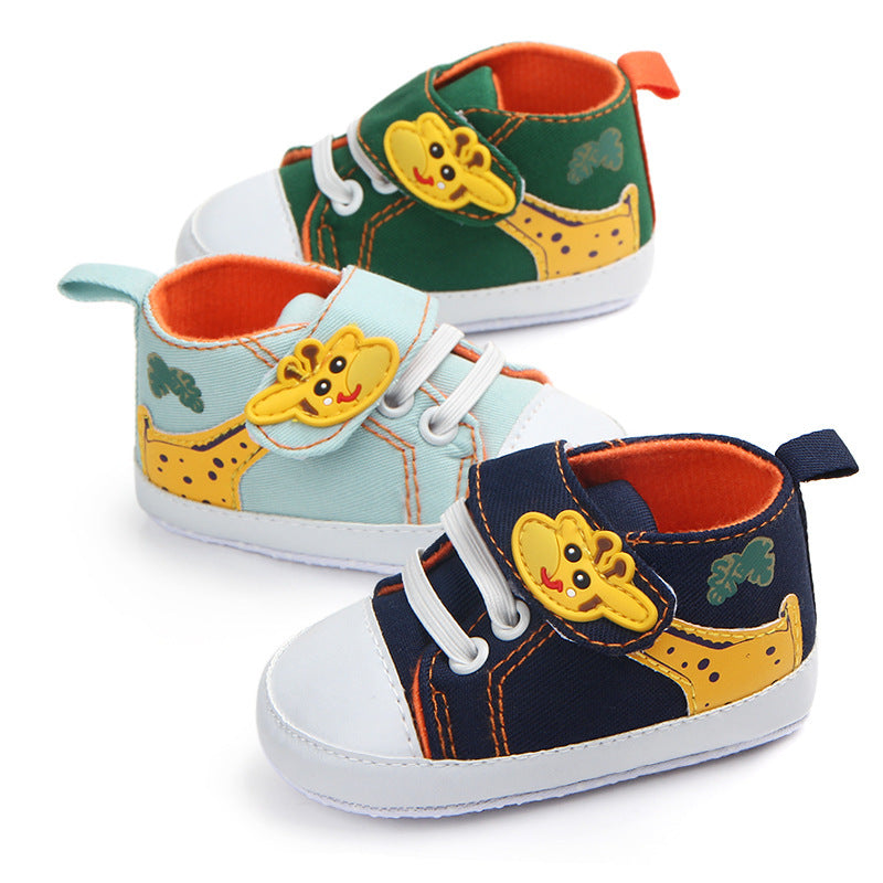 Cartoon giraffe pattern baby shoes