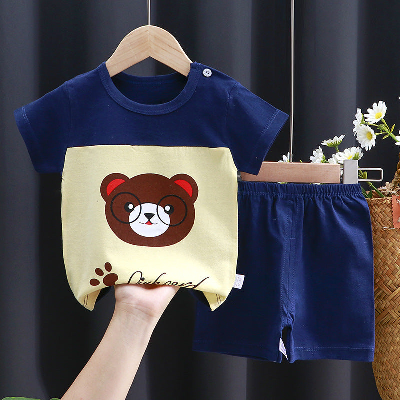 Children's Short-sleeved Suit Cotton T-shirt Baby Baby Clothes