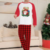 Christmas Parent-Child Clothes Set Long Sleeve T-Shirt Plaid Pants Family Matching Pajamas