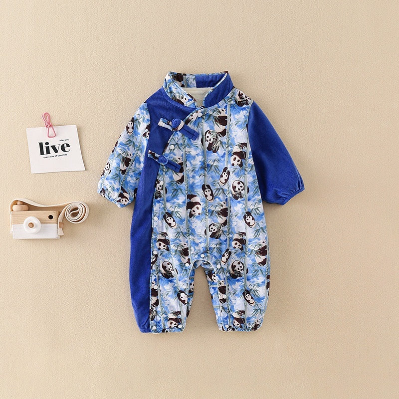 Children's Clothing Hanfu Baby Jumpsuit Long-sleeve Jumpsuit Chinese Style